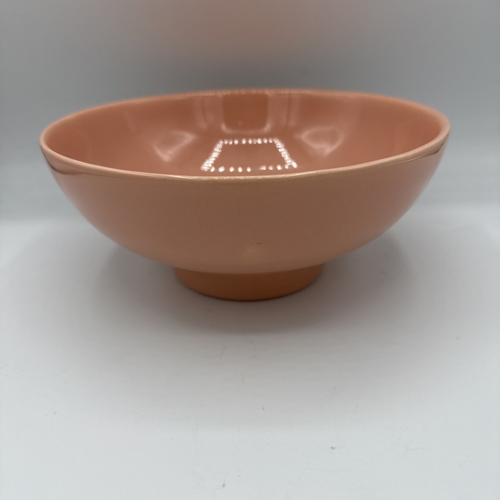 Haeger Pottery Footed Pedestal Console Bowl Pink Coral- MCM/Vintage 8"